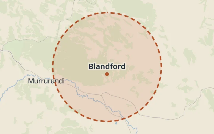 Map of Blandford