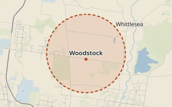Map of Woodstock