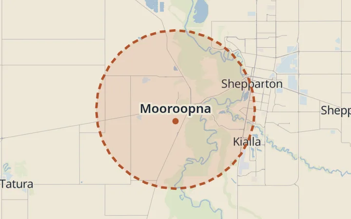 Map of Mooroopna
