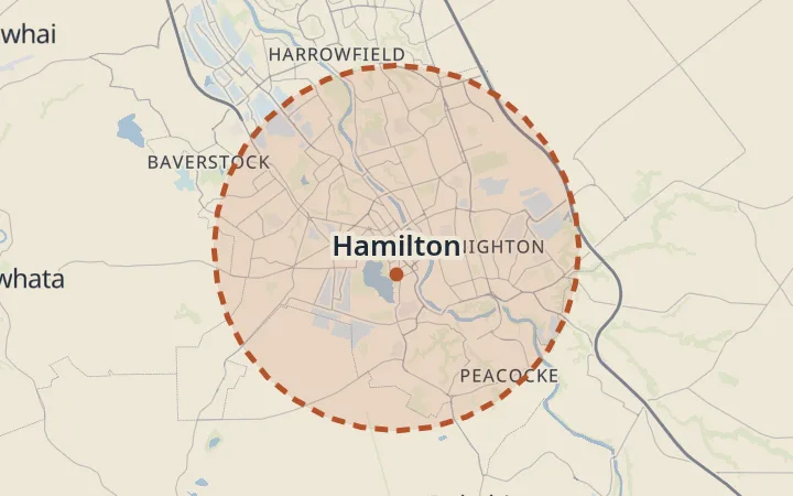 Map of Hamilton