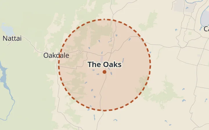 Map of The Oaks
