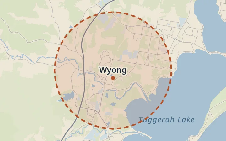 Map of Wyong