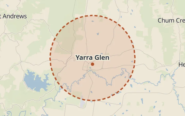 Map of Yarra Glen