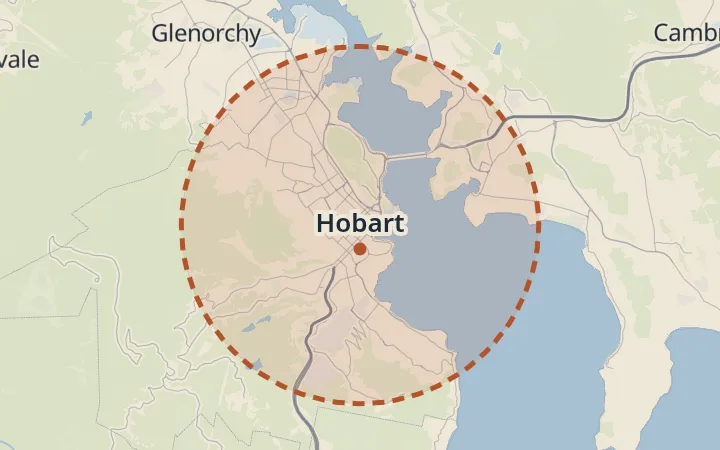 Map of Hobart