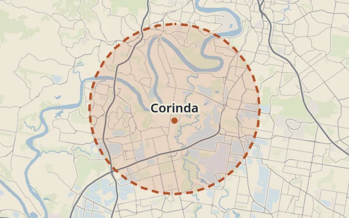 Map of Corinda