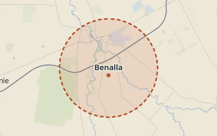 Map of Benalla