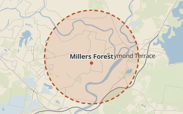 Map of Millers Forest