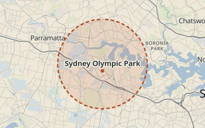Map of Sydney Olympic Park