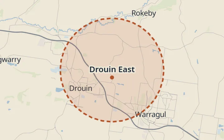 Map of Drouin East
