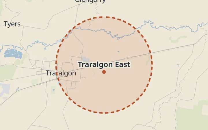 Map of Traralgon East