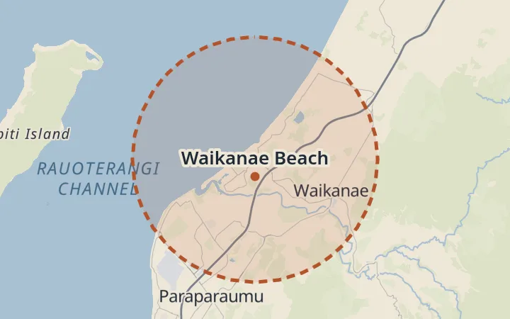 Map of Waikanae Beach