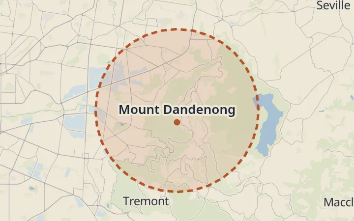 Map of Mount Dandenong