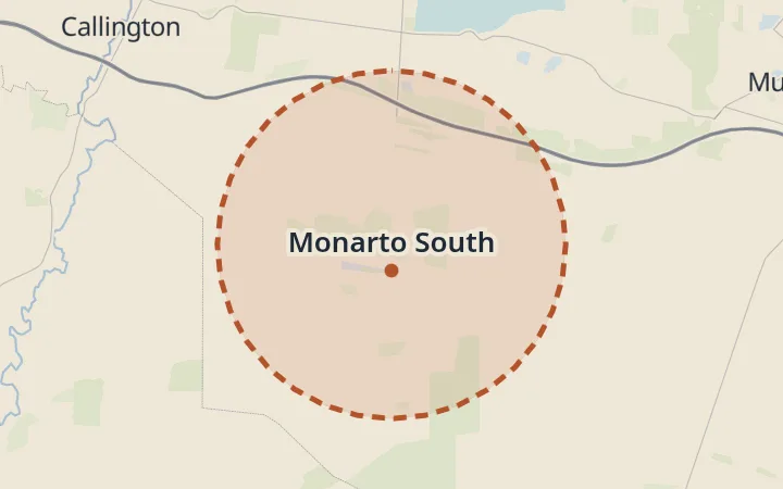 Map of Monarto South