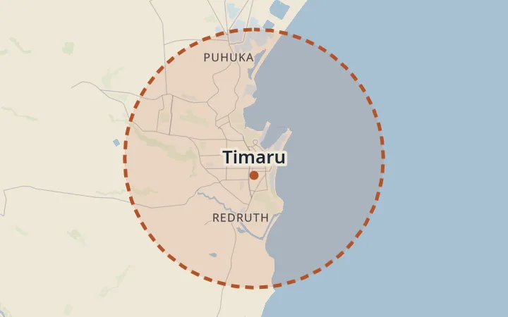 Map of Timaru