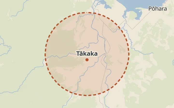 Map of Tākaka