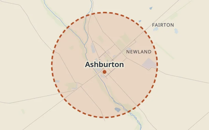 Map of Ashburton