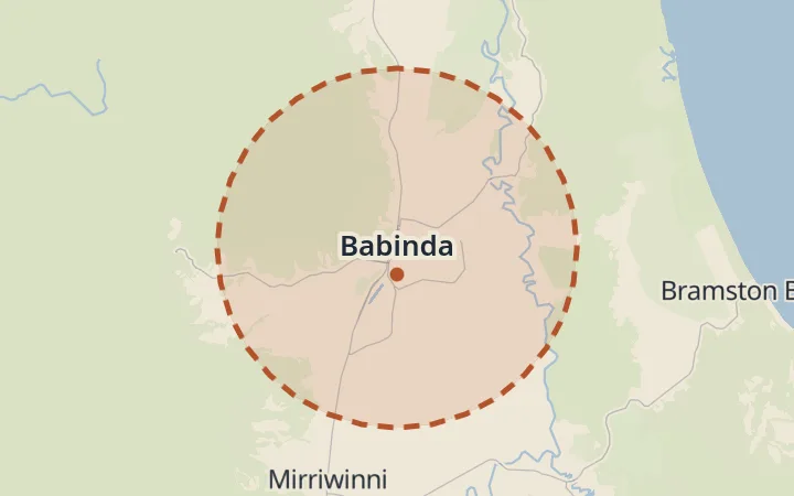 Map of Babinda