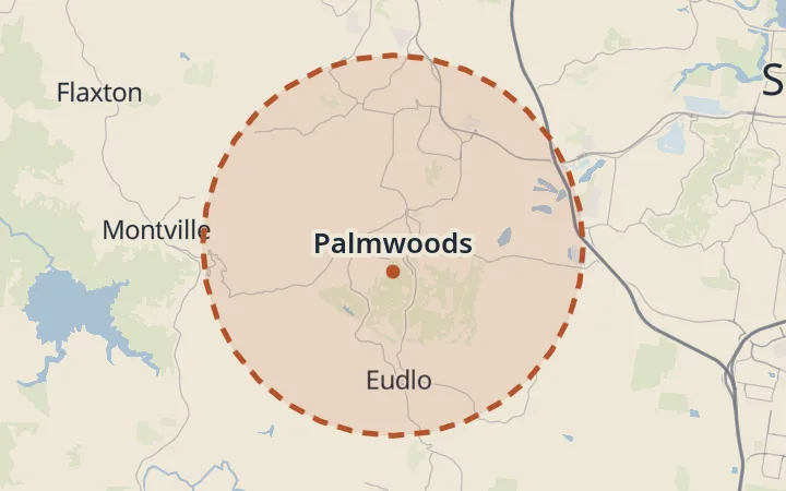 Map of Palmwoods