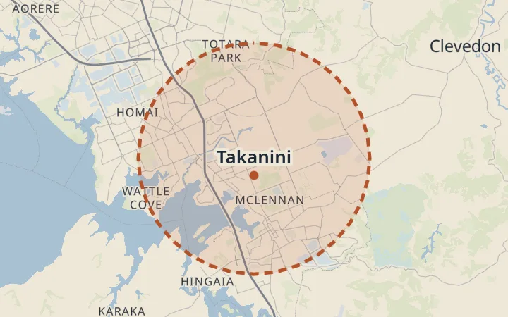 Map of Takanini
