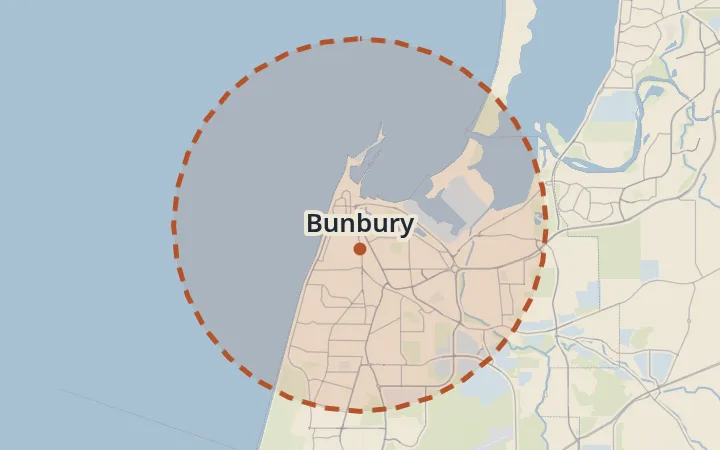 Map of Bunbury
