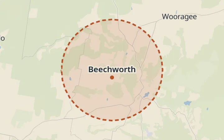 Map of Beechworth