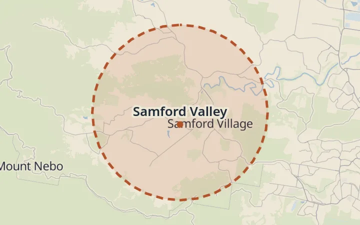 Map of Samford Valley