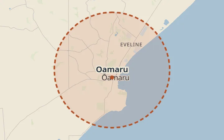 Map of Oamaru