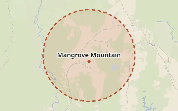 Map of Mangrove Mountain
