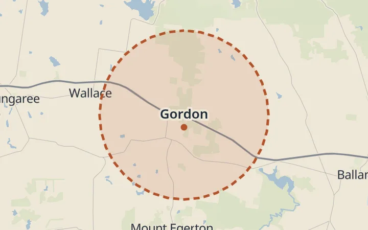 Map of Gordon