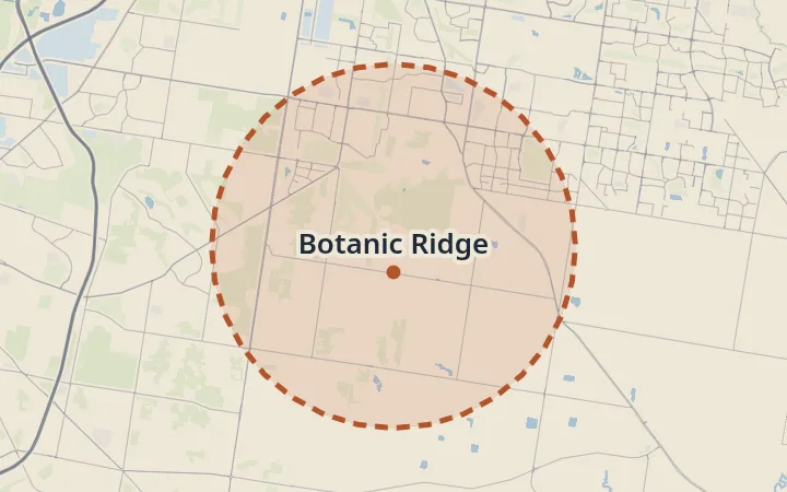 Map of Botanic Ridge