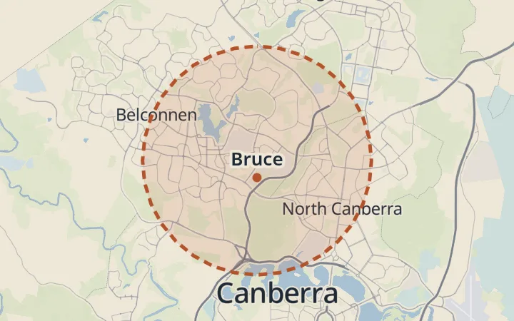 Map of Bruce