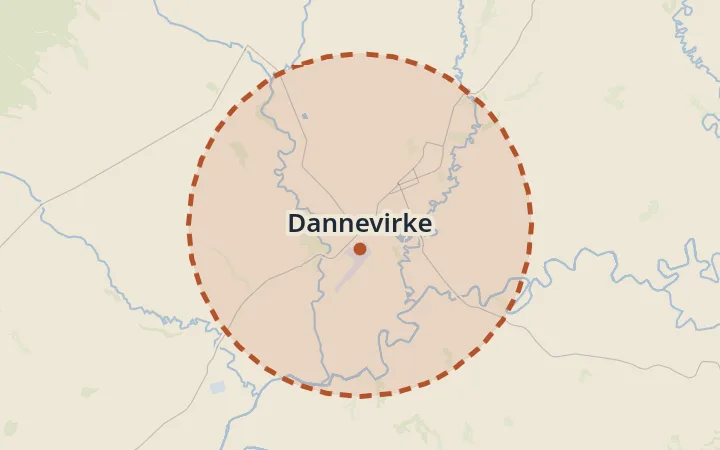 Map of Dannevirke