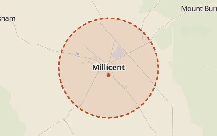 Map of Millicent