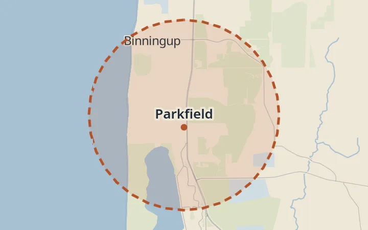 Map of Parkfield