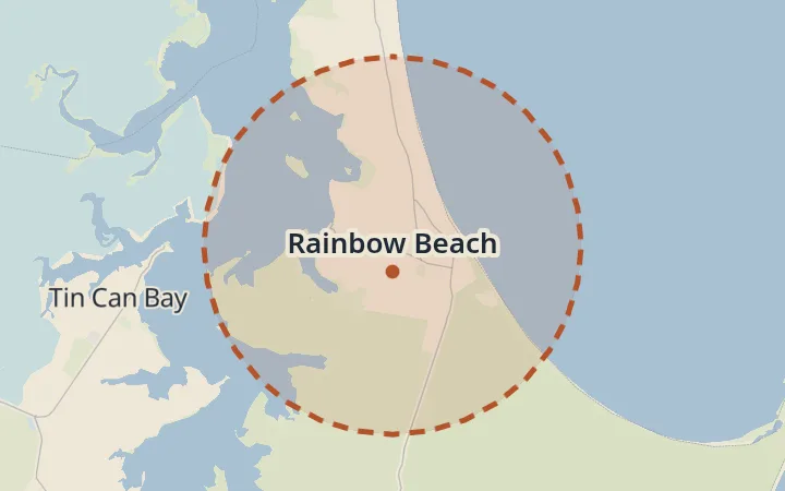 Map of Rainbow Beach