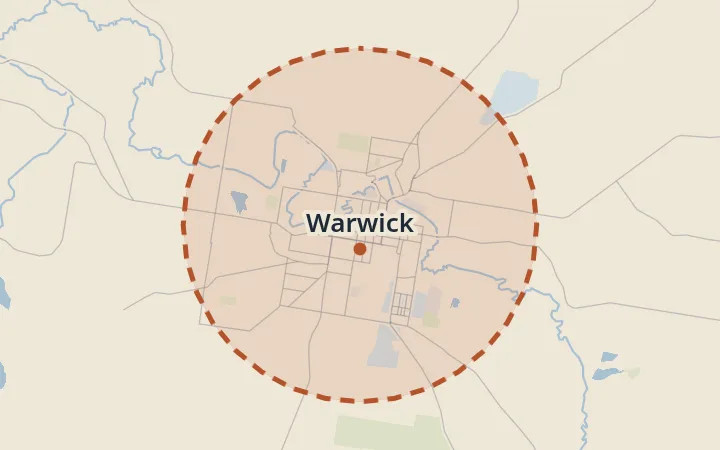 Map of Warwick