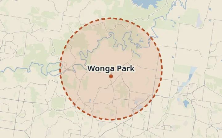 Map of Wonga Park