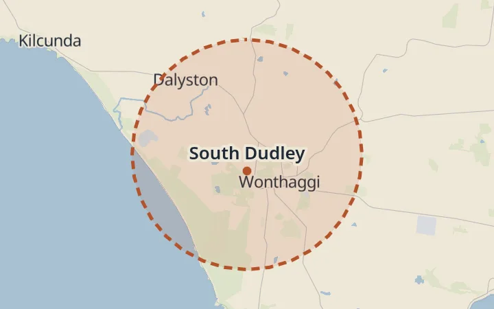 Map of South Dudley