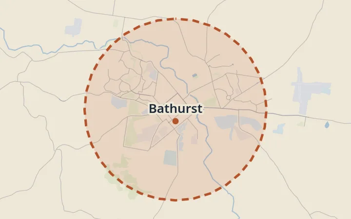 Map of Bathurst