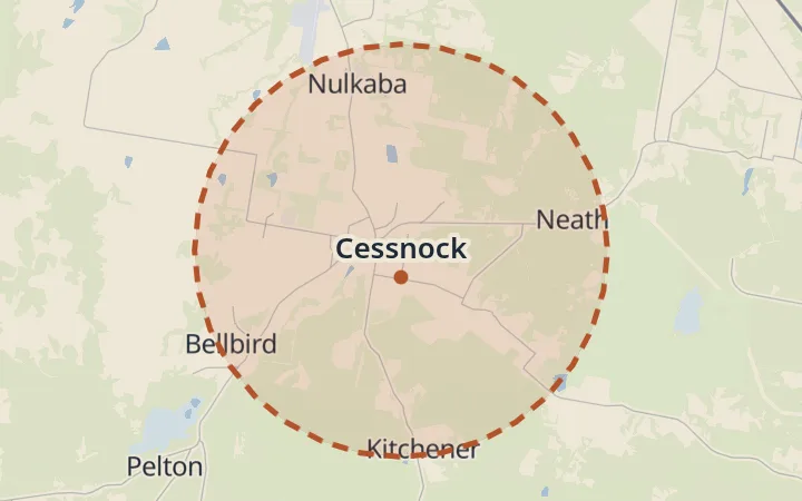 Map of Cessnock