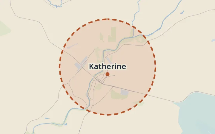 Map of Katherine