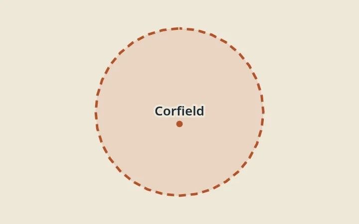 Map of Corfield