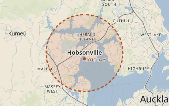 Map of Hobsonville