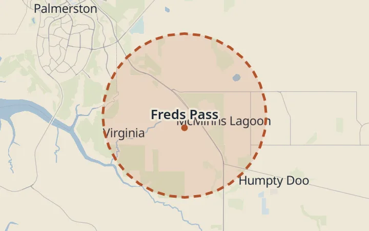 Map of Freds Pass