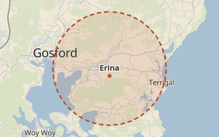 Map of Erina