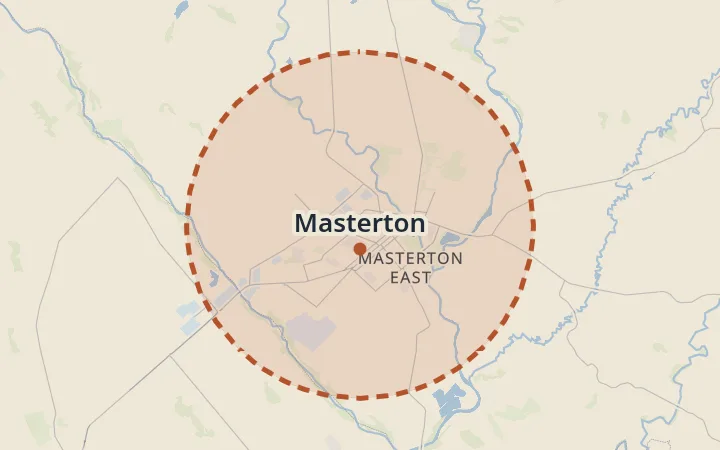 Map of Masterton