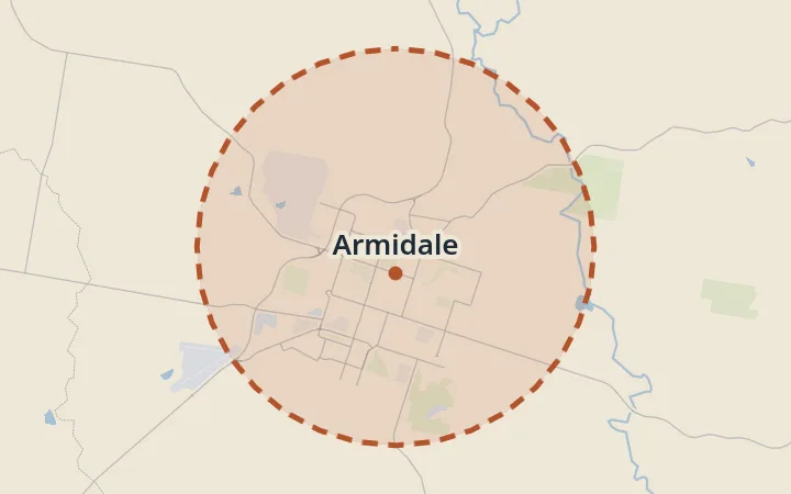 Map of Armidale