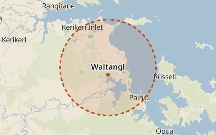 Map of Waitangi