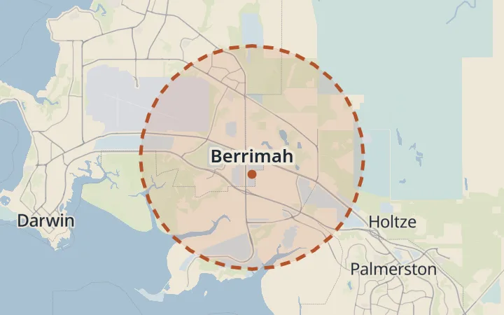 Map of Berrimah