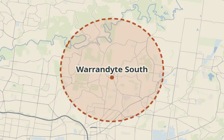 Map of Warrandyte South